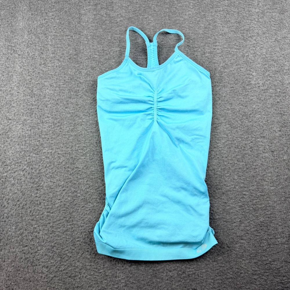 C9 by Champion Women's S Small Blue Ruched Racerback Tank Top S9431